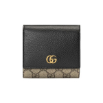 Gucci GG Marmont Logo L&uuml;hike Klapplapp L&otilde;uendist ja Nahast Rahakott Naiste rahakott Eebenipuu Must 598587-17WAG-1283 Box(Basic Set+Box)
