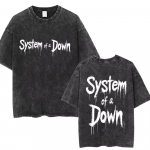 Vintage pestud System of A Down Drip Toxicity Tour tr&uuml;kiga &uuml;legabariidiline T-s&auml;rk Retro rokkb&auml;ndi esteetika T-s&auml;rgid Graafilised T-s&auml;rgid S