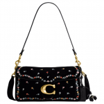 Coach Tabby 26 Logo Tikitud Lilleline Kaunistus V&auml;line Lukuga Tasku Nahast K&auml;ekott Keskmine Naiste K&auml;ekotid Must CCW94-B4BK Basic Set (Bag+Dust Bag)