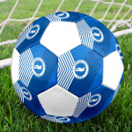 Brighton FC Jalgpall, v&auml;rviline, sobib igas vanuses, masin&otilde;mmeldud, PVC materjal, v&otilde;istlustasemel, vastupidav ja k&otilde;rge p&otilde;rkega