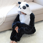 Unisex Anime Kigurumi Pidžaamad Panda Cosplay Kost&uuml;&uuml;mid Hoodid Peofliisist magamisriided &Ouml;&ouml;r&otilde;ivad S
