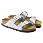 Naiste klapid Birkenstock h&otilde;bedased Arizona Birko-Flor Silver tavalised laiad (1012282) 36 h&otilde;be