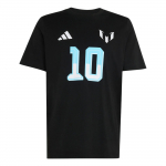 Adidas Messi nimi ja number 10 kootud spordis&auml;rk &uuml;mmarguse kaelusega l&uuml;hikeste varrukatega meestele Tops KS2539 M