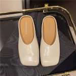 Ruudukujulise varbaga lamedad muulad kingad naiste sussid suvised rihmikud sandaalid 2024 uus mood vabaaja pl&auml;tud Zapatillas naiste slaidid 36 beež