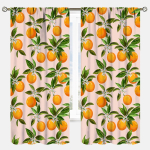YCness Vintage Sidruni K&ouml;&ouml;gikardinad, Akvarell Lilled Puuviljad V&auml;rviline Kevadine Loodus Kollased Taimed Retro Akna Katted 130&times;210cm