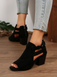Naiste sandaalid Tursked k&otilde;rged kontsad Sild Gladiator Avatud Peep Toe Naiste mustad kingad Lukk Selg Sandalias De Mujer 35 must