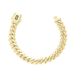 EDGE Lihtne Lukuga Monaco Kett Meeste K&auml;ev&otilde;ru 14K Kullaga Kaetud Miami Kuuba L&uuml;lidega K&auml;ev&otilde;ru Hip Hop Ehted Cadena 8inches(20cm) kuld