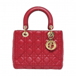 [Kasutatud] Lady Dior keskmine kott eemaldatava punutud rihmaga - V&auml;ga hea #1AXDXTG ONE SIZE