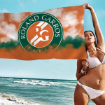 Roland Garros Logod Moodne Mikrofiiber Tekk Kiiresti Kuivav Rannar&auml;tikud Suurem Tr&uuml;kk &Uuml;liimav Basseinitekk 80cmx160cm