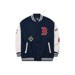 New Era SS24 MLB Boston Red Sox Kolledži stiilis T&auml;he muster K&auml;sitsi maalitud Tikitud Paks Pikkade varrukatega Pesapallivorm Unisex vorm 14187472 L white