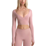 NikeSKIMS Veniv Kootud Naiste Pikkade Varrukatega &Uuml;leshoidev Top LSLSL10088W-HIM M beige