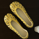 Lehmanaha Retro Split-toe Neetidega Baleriinmadalad Kontsaga Mary Janes 38 sidrunikollane v&auml;rv