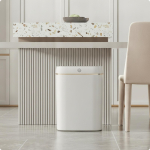 Nutikas pr&uuml;gikast puutevaba kaanega automaatne pr&uuml;gikast vannituppa, magamistuppa, k&ouml;&ouml;ki White Gold_11L 3-mode Recharge