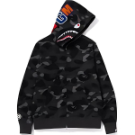 Bape V&auml;rviline Camo Hai Lai L&otilde;ige T&auml;ispikk T&otilde;mblukuga Kahekordne Kapuutsiga Jakk 1K20-115-007 S black