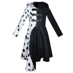 101 Dalmaatslast Must ja Valge N&otilde;id Cruella De Vil Cosplay Kleit Adult XS black
