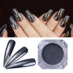 Must Mirror K&uuml;&uuml;nte S&auml;rapulber 1g P&uuml;stol Metall V&auml;rv Pimestav S&auml;rav Kroom Pigment Tolmu Pailletid