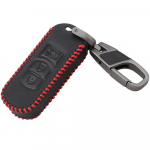 Auto v&otilde;tme&uuml;mbris Ehtsast nahast v&otilde;tmekate Mazda jaoks 2 3 5 6 CX5 CX7 CX9 Atenza Axela autotarvikud 3 button Red must