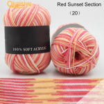 50g Kolmekordse kaubam&auml;rgiga kudumine heegeldatud piim puuvillane beebivillane l&otilde;nga partii