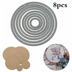 8 tk. &uuml;mmargused &uuml;mmargused metallist l&otilde;ikevormid, &scaron;abloon meisterdamiseks fotoalbumi jaoks Dekoratiivne reljeef T