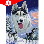 5D Isetegija Daimond Painting Full Hundikoer Pildid Rhinestones Teemantmosaiik Teemanttikandid 20X30