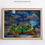 Teemantmaal Cartoon City raamatus T&auml;ielik tilli &uuml;mmargune rhinestone'i teemanttikandid 20X30CM