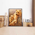 5D teemantmaal T&auml;is&uuml;mmargune karu teemantmosaiik Loomapilt kividest 20X30CM