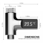 XIAOMI ome vee LED du&scaron;i termomeeter, voolu isegenereeriv elektri veetemperatuuri m&otilde;&otilde;tja monitor valge