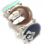 Les Tr&eacute;sors De Lily [E6963] - Bracelet Cr&eacute;ateur 'Macarons' Bleu sinine