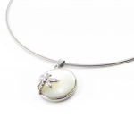 Les Tr&eacute;sors De Lily [I5378] &ndash; h&otilde;bedane Dragonfly kaabelkaelakee &ndash; 42 cm 2 mm valge