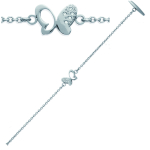 Les Tr&eacute;sors De Lily [J0090] &ndash; h&otilde;bedane 'Butterflies' terasest k&auml;ev&otilde;ru &ndash; 14x15 mm h&otilde;be