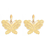 Les Tr&eacute;sors De Lily [L3039] - kullatud  Carmeni  kuldsed k&otilde;rvar&otilde;ngad (liblikad) - 38x25 mm kuld