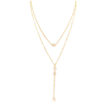 7bis [Q6199] - Kuldne 'Boho' 2-realine k&auml;sit&ouml;&ouml;kaelakee - 8 cm muster kuld