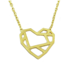 7bis [Q6180] - K&auml;sit&ouml;&ouml;kaelakee  Origami  (s&uuml;da) kuld - 13x12 mm kuld