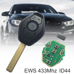 Puntos BMW E46 E39 3 5 7 seeria 433MHz 3 nupuga kaugjuhtimispuldi auto v&otilde;tmehoidjale ID44 kiibiga one size