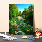 DIY v&auml;rvid numbrite j&auml;rgi &otilde;limaali komplekt L&otilde;uend DIY &otilde;limaal numbrite j&auml;rgi Seinakunsti kaunistused kodukinki kunstiks ja hobideks 40x50cm no frame