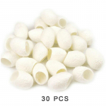 Organic Natural Silk Cocoons n&auml;opuhastusvahend Silkworm Balls Scrub puhastav akne 30PCS