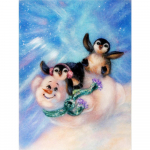 Teemantmaali t&auml;ispuurv&auml;ljak J&otilde;uluvana Teemanttikandid J&otilde;ulumosaiik Kodukaunistuse k&auml;sit&ouml;&ouml;komplekt Full Round 20X30CM punane