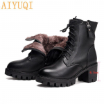 Naiste poolsaapad Ehtsast nahast villased soojad saapad Naiste s&otilde;jav&auml;e talvekingad naiste saapad 39