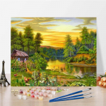 DIY maalimine numbrite j&auml;rgi Digitaalne &otilde;limaal Kodukaunistuse numbrid &Otilde;limaal Kunstil&otilde;uend 40x50cm no frame