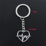 Moodne v&otilde;tmehoidja 25x30 mm S&uuml;damel&ouml;&ouml;gi EKG ripatsid DIY Meeste Ehted Auto v&otilde;tmehoidja s&otilde;rmuse hoidja Suveniir kingituseks