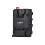 Andoer Mini Nano V-lukuga kinnitus aku toiteploki adapteri plaat NP-F kinnitusega must
