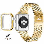 Luksuslik terasest k&auml;ev&otilde;ru rihm Apple'i kellarihma jaoks 44 mm 40 mm 42 mm 38 mm 41 mm 45 mm iwatchi seeria jaoks7 6 SE 5 4 3 2 1 Metallist randmepael 42mm kuld