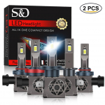 2tk Mini 22000LM H7 LED auto esitule pirnid H1 H8 H9 H11 H16 9005 HB3 9006 HB4 9012 Hir2 Led Canbus Turbo Auto esilatern 12V 6500K H1