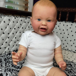 BZDOLL 60 cm 3D v&auml;rviga nahakunst nukk veresoonte veenidega, pehme silikooniga Reborn Boy Baby T&uuml;drukule Suures suuruses v&auml;ikelapsele lapse s&uuml;nnip&auml;evakingitus 60cm 3D-paint Skin Doll