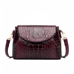 Johnature moedisainerkott Lihtne alligaator naiste nahast &otilde;lakotid vaba aja veetmiseks, suure mahutavusega naiste k&auml;skjalakott lilla