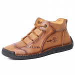 Suures suuruses meeste vintage k&auml;sitsi &otilde;mmeldud pehmed vabaaja poolsaapad 44