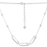 H&otilde;bedast kaelakee tsirkooniumoksiidiga (2128847) 42-46cm
