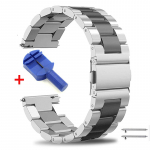 22 mm 20 mm metallist rihm Samsung Galaxy Watch 3 jaoks Huawei GT2/Amazfit GTR roostevabast terasest k&auml;ev&otilde;ru k&auml;ev&otilde;ru Samsung Watch 4 jaoks 22mm
