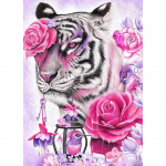 5D DIY Animal Tiger Teemantmaaling Rhinestone Pilt Mosaiik Kodukaunistuse Maali t&auml;is Teemanttikandid Ristpistes Kit Full Round 20x30CM