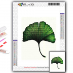 5D DIY Teemantmaal Ginkgo Lehed Ristpiste T&auml;ielik Teemanttikand Mosaiik Full Round 20X30CM